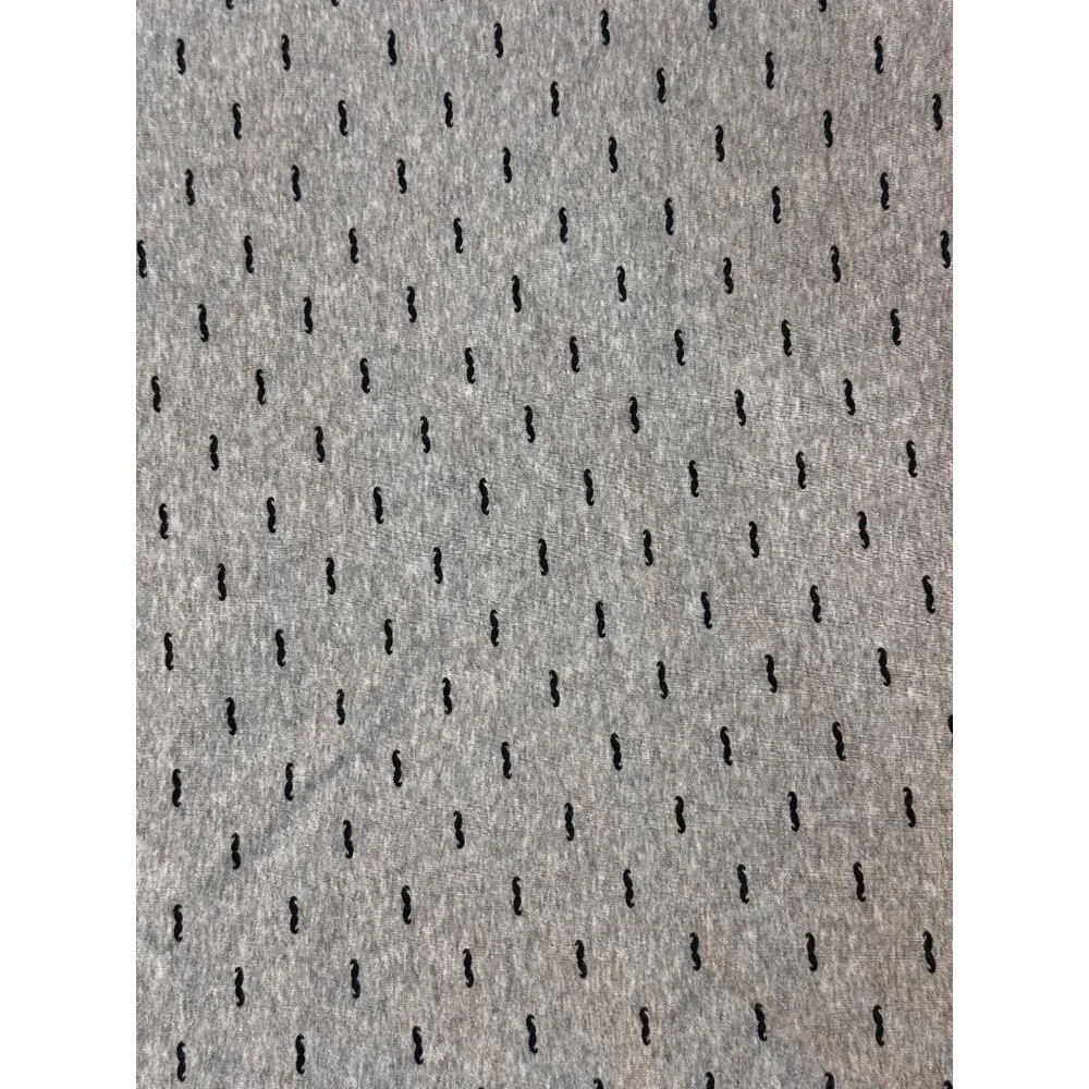 Carter’s Gray Grey Baby Security Blanket Cotton Knit Lovey Mustache Print No Tag